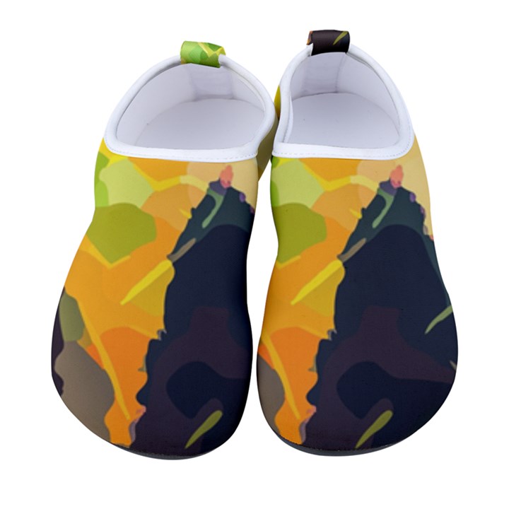 Forest-trees-nature-wood-green Men s Sock-Style Water Shoes