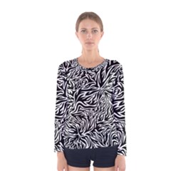 Flame Fire Pattern Digital Art Women s Long Sleeve T-Shirt