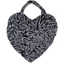 Flame Fire Pattern Digital Art Giant Heart Shaped Tote View1