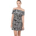 Flame Fire Pattern Digital Art Off Shoulder Chiffon Dress View1