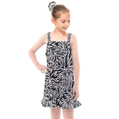 Flame Fire Pattern Digital Art Kids  Overall Dress by Bedest