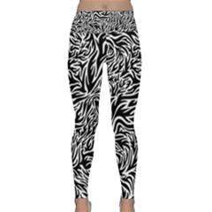 Flame Fire Pattern Digital Art Lightweight Velour Classic Yoga Leggings