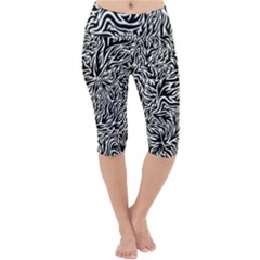 Flame Fire Pattern Digital Art Lightweight Velour Cropped Yoga Leggings