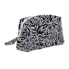 Flame Fire Pattern Digital Art Wristlet Pouch Bag (Medium)