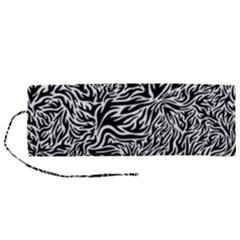 Flame Fire Pattern Digital Art Roll Up Canvas Pencil Holder (M)