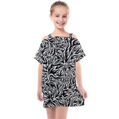 Flame Fire Pattern Digital Art Kids  One Piece Chiffon Dress