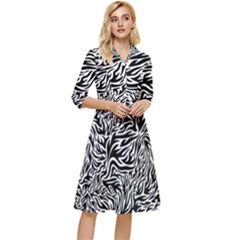 Flame Fire Pattern Digital Art Classy Knee Length Dress