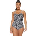 Flame Fire Pattern Digital Art Retro Full Coverage Swimsuit View1