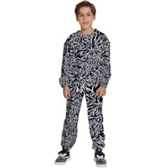 Flame Fire Pattern Digital Art Kids  Sweatshirt set