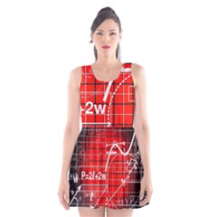 Geometry-mathematics-cube Scoop Neck Skater Dress by Bedest