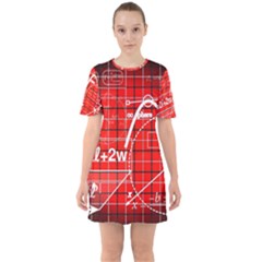 Geometry-mathematics-cube Sixties Short Sleeve Mini Dress by Bedest