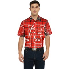 Geometry-mathematics-cube Men s Short Sleeve Pocket Shirt  by Bedest