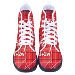 Geometry-mathematics-cube Men s High-top Canvas Sneakers