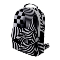 Op-art-black-white-drawing Flap Pocket Backpack (large) by Bedest