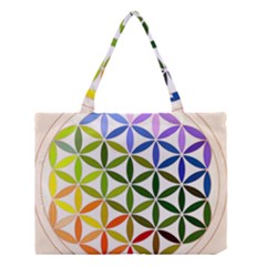 Mandala Rainbow Colorful Medium Tote Bag by Bedest