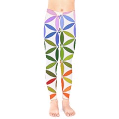 Mandala Rainbow Colorful Kids  Classic Winter Leggings by Bedest