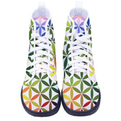 Mandala Rainbow Colorful Men s High-top Canvas Sneakers