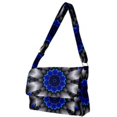 Kaleidoscope-abstract-round Full Print Messenger Bag (l) by Bedest