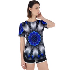 Kaleidoscope-abstract-round Perpetual Short Sleeve T-shirt by Bedest