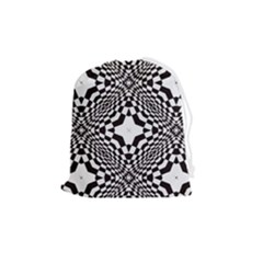 Tile-repeating-pattern-texture Drawstring Pouch (medium) by Bedest