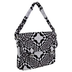 Tile-repeating-pattern-texture Buckle Messenger Bag