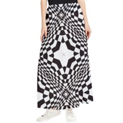 Tile-repeating-pattern-texture Maxi Chiffon Skirt by Bedest