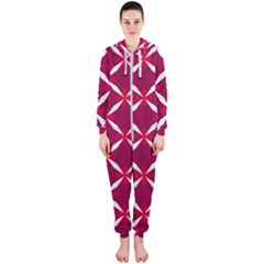 Christmas-background-wallpaper Hooded Jumpsuit (ladies)