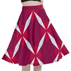 Christmas-background-wallpaper A-line Full Circle Midi Skirt With Pocket by Bedest