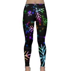 Snowflakes Snow Winter Christmas Classic Yoga Leggings by Bedest