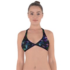 Snowflakes Snow Winter Christmas Halter Neck Bikini Top by Bedest