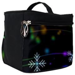 Snowflakes Snow Winter Christmas Make Up Travel Bag (big) by Bedest