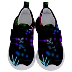 Snowflakes Snow Winter Christmas Kids  Velcro No Lace Shoes