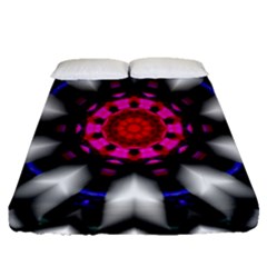 Kaleidoscope-round-metal Fitted Sheet (queen Size) by Bedest