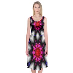 Kaleidoscope-round-metal Midi Sleeveless Dress by Bedest