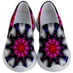 Kaleidoscope-round-metal Kids Lightweight Slip Ons by Bedest