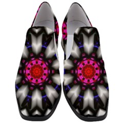 Kaleidoscope-round-metal Women Slip On Heel Loafers by Bedest