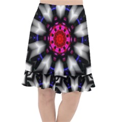 Kaleidoscope-round-metal Fishtail Chiffon Skirt by Bedest