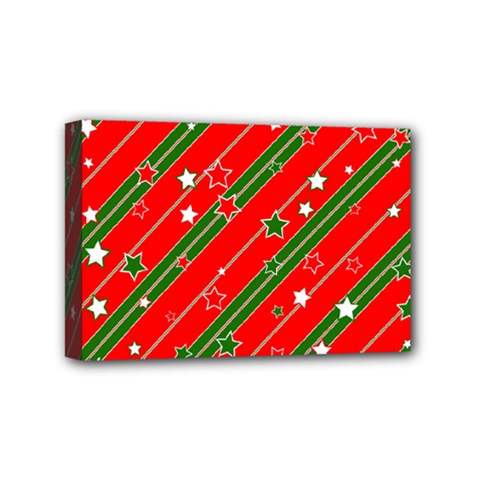 Christmas-paper-star-texture     - Mini Canvas 6  x 4  (Stretched)