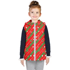 Christmas-paper-star-texture     - Kids  Hooded Puffer Vest