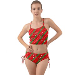 Christmas-paper-star-texture     - Mini Tank Bikini Set