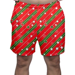 Christmas-paper-star-texture     - Men s Shorts by Bedest