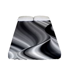 Waves-black-and-white-modern Fitted Sheet (full/ Double Size) by Bedest