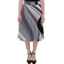 Waves-black-and-white-modern Classic Midi Skirt View1