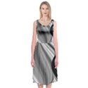 Waves-black-and-white-modern Midi Sleeveless Dress View1