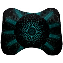 Ornament-district-turquoise Head Support Cushion by Bedest