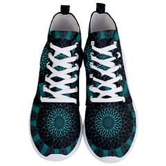 Ornament-district-turquoise Men s Lightweight High Top Sneakers by Bedest