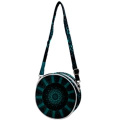 Ornament-district-turquoise Crossbody Circle Bag by Bedest