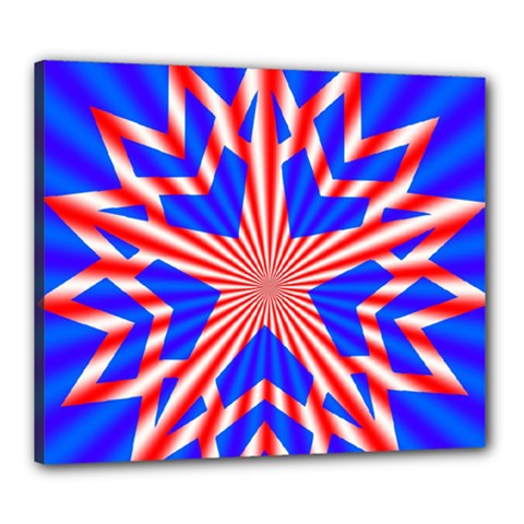 Star-explosion-burst-usa-red Canvas 24  X 20  (stretched) by Bedest