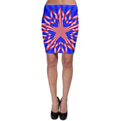 Star-explosion-burst-usa-red Bodycon Skirt by Bedest