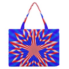 Star-explosion-burst-usa-red Zipper Medium Tote Bag by Bedest